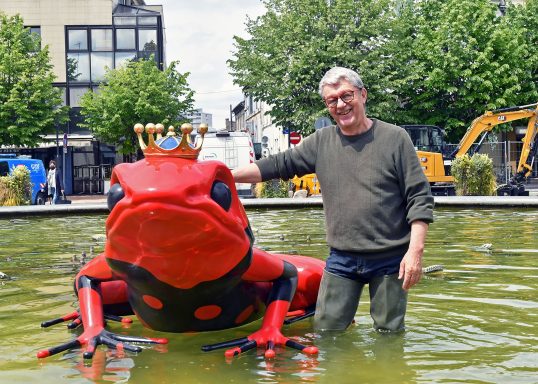 Sculpture dans le bassin